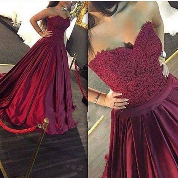 2017 burgundy strapless sweetheart lace a line wedding dresses satin ruffle floor length runaway red carpet formal bridal gowns, White
2017 burgundy strapless sweetheart lace a line wedding dresses satin ruffle floor length runaway red carpet formal bridal gowns, White
