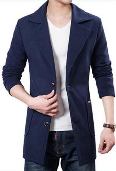 qiu dong han edition men fashion new cultivate one's morality single-breasted woolen cloth of england trench coat / m-3xl, Black
qiu dong han edition men fashion new cultivate one's morality single-breasted woolen cloth of england trench coat / m-3xl, Black