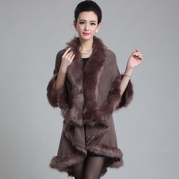 wholesale- new 2015 winter fashion knitted cardigan women bat cape shawl collar fashion female women faux fur coats overcoat outwear, White;black
wholesale- new 2015 winter fashion knitted cardigan women bat cape shawl collar fashion female women faux fur coats overcoat outwear, White;black