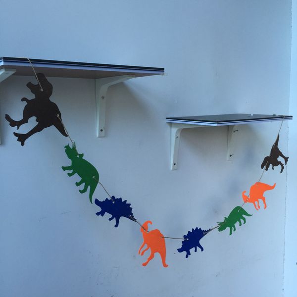 wholesale- 1pcs colorful dinosaur felt flag banner garland wedding/birthday party hanging decoration p props party supplies
wholesale- 1pcs colorful dinosaur felt flag banner garland wedding/birthday party hanging decoration p props party supplies