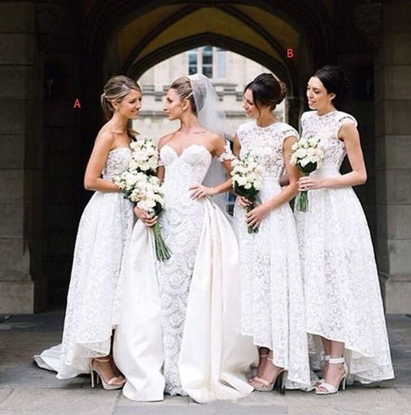 tea length how low white lace bridesmaid dresses 2017 country wedding guest gowns custom made maid of honor dress, White;pink
tea length how low white lace bridesmaid dresses 2017 country wedding guest gowns custom made maid of honor dress, White;pink