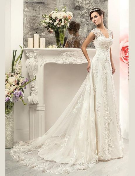 2017 vintage country lace applique a line wedding dresses gowns v-neck cap sleeves beads corset back plus size tulle bride bridal gow, White
2017 vintage country lace applique a line wedding dresses gowns v-neck cap sleeves beads corset back plus size tulle bride bridal gow, White
