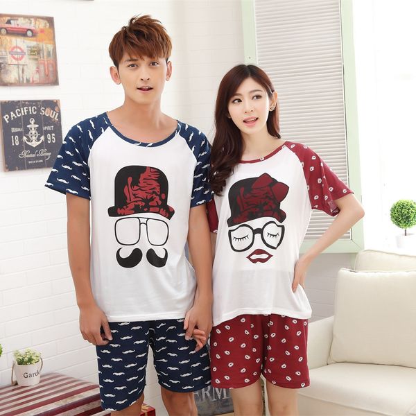 wholesale- women pajamas suits lovers clothes girl cartoon female short-sleeve o-neck men shirt+shorts couple tracksuit p125, Black;red
wholesale- women pajamas suits lovers clothes girl cartoon female short-sleeve o-neck men shirt+shorts couple tracksuit p125, Black;red