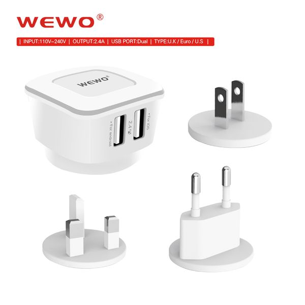 wewo 5v2.4a usb wall charger with eu us uk standard for iphone 7 8 x dual usb 3 in 1 charger portable travel chargers with retail box
wewo 5v2.4a usb wall charger with eu us uk standard for iphone 7 8 x dual usb 3 in 1 charger portable travel chargers with retail box