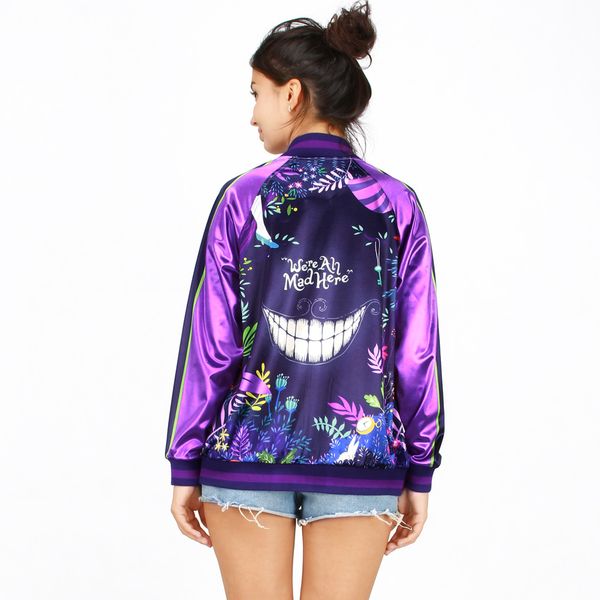 wholesale- 2016 girls' funny harajuku street wear jacket 3d print bomber jacket teenagers shiny purple base ball uniform long sleeve co, Black;brown
wholesale- 2016 girls' funny harajuku street wear jacket 3d print bomber jacket teenagers shiny purple base ball uniform long sleeve co, Black;brown