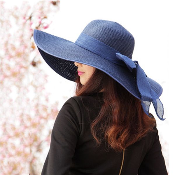 wholesale- mascott the 2016 summer paper straw hat navy wide brim bowknot steamer breathable sun hat women holiday beach when yang cap, Blue;gray
wholesale- mascott the 2016 summer paper straw hat navy wide brim bowknot steamer breathable sun hat women holiday beach when yang cap, Blue;gray