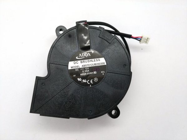 new original adda ab07012ub250300 70*25mm dc12v 0.35a turbo blower projector cooling fan
new original adda ab07012ub250300 70*25mm dc12v 0.35a turbo blower projector cooling fan