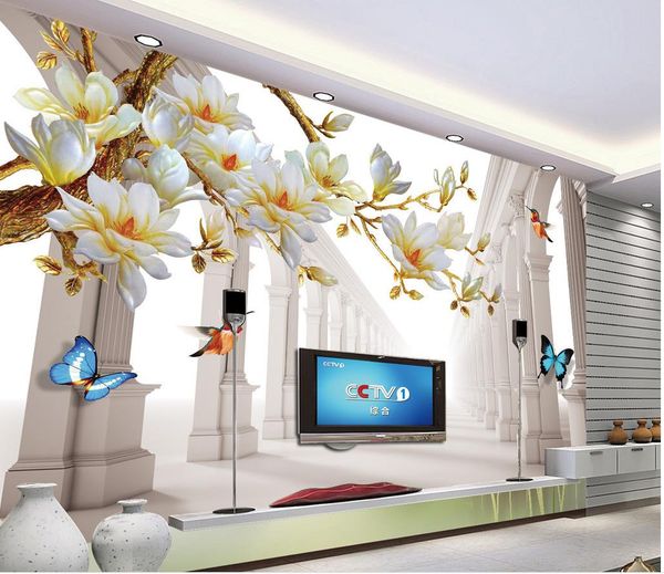 classic home decor fashion magnolia space background wall mural wallpaper 3d wall papers for tv backdrop
classic home decor fashion magnolia space background wall mural wallpaper 3d wall papers for tv backdrop