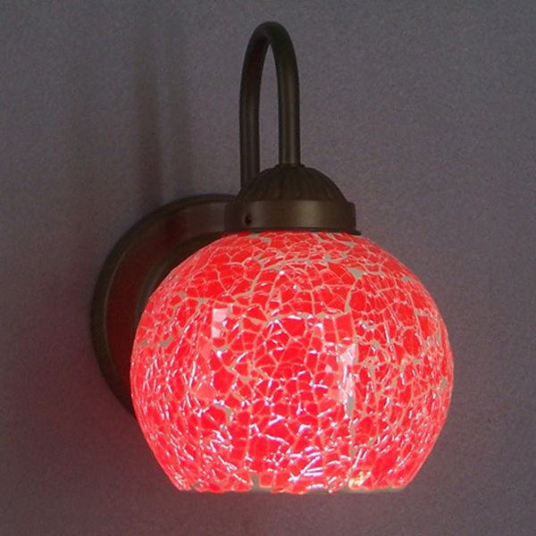 festive colored glass mosaic single head wall light iron dahuang glass round bathroom single headlight headlight
festive colored glass mosaic single head wall light iron dahuang glass round bathroom single headlight headlight