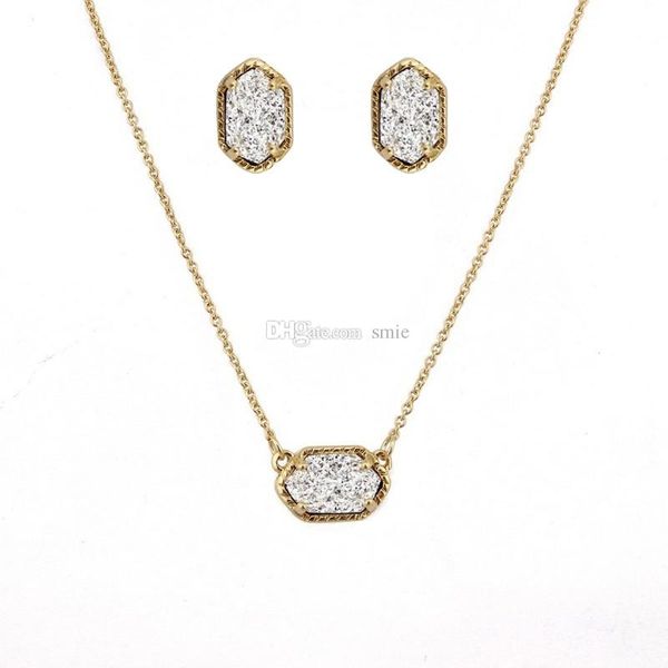 drusy druzy earrings necklace jewelry set silver gold plated geometry stone earrings necklaces for lady mix colors
drusy druzy earrings necklace jewelry set silver gold plated geometry stone earrings necklaces for lady mix colors