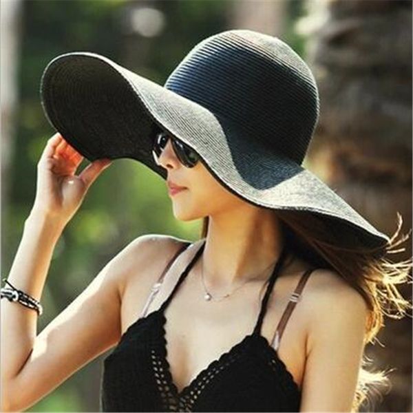 women beachwear sun hat outdoor elegant ladies striped straw summer beach church hat floppy fashion foldable big brim hat gift, Blue;gray
women beachwear sun hat outdoor elegant ladies striped straw summer beach church hat floppy fashion foldable big brim hat gift, Blue;gray