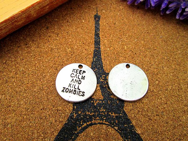 60pcs- keep calm and kill zombies charms silver tone disc the walking dead charms penant 20mm, Bronze;silver
60pcs- keep calm and kill zombies charms silver tone disc the walking dead charms penant 20mm, Bronze;silver