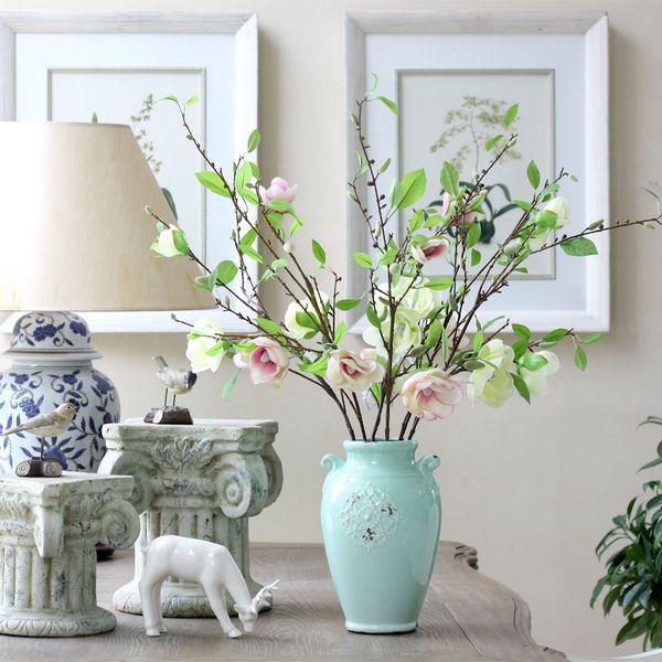 simulation flower long small magnolia decorative flowers continental l artificial floral 95 cm long 
simulation flower long small magnolia decorative flowers continental l artificial floral 95 cm long