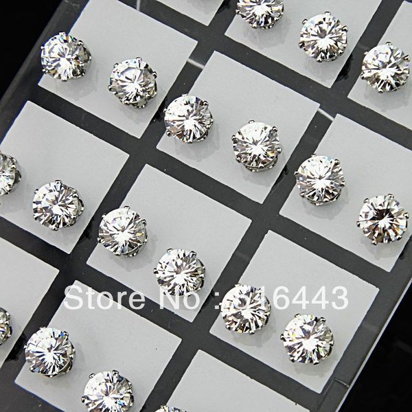 24pcs 7mm clear austria cubic zirconia stainless steel fashion stud earrings for womens mens wholesale jewelry lots a-644, Golden;silver
24pcs 7mm clear austria cubic zirconia stainless steel fashion stud earrings for womens mens wholesale jewelry lots a-644, Golden;silver
