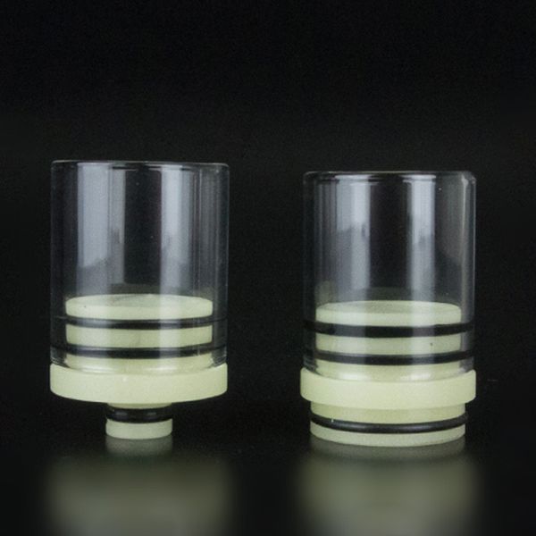 

Wide Luminous Noctilucent Glass Big Top Cap Drip tips for 510 RDA Atomizer Wide Drip Tips Pyrex 22.5mm Mouthpieces DHL Free