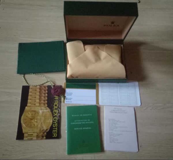 Factory Supplier rlex gmt daydate Luxury Green With Original Box Wooden Watch Box Papers Card Wallet Boxes&Cases Wristwatch Box