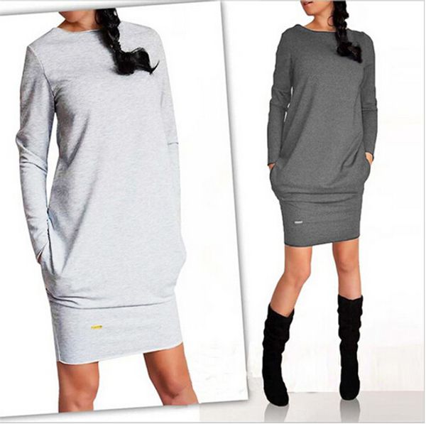 wholesale- 2017 fashion autumn winter women dress new casual clothing work wear office party dresses long sleeve plus size vestidos, White;black
wholesale- 2017 fashion autumn winter women dress new casual clothing work wear office party dresses long sleeve plus size vestidos, White;black