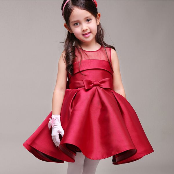 new flower girl dresses with bow satin party pageant communion dress for wedding little girls kids/children princess dress, White;blue
new flower girl dresses with bow satin party pageant communion dress for wedding little girls kids/children princess dress, White;blue