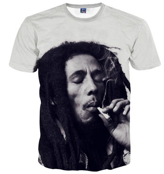 новая мода унисекс боб марли 3d печати футболка летний стиль harajuku женщины / мужские топы с коротким рукавом повседневная футболки kk6, White;black 
новая мода унисекс боб марли 3d печати футболка летний стиль harajuku женщины / мужские топы с коротким рукавом повседневная футболки kk6, White;black