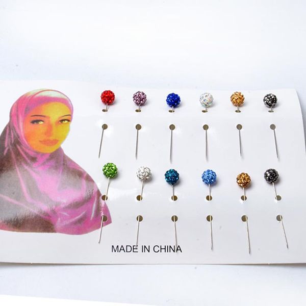 wholesale- haoqina rhinestone muslim hijab pins islamic scarf safety pins mixed colors crystal disco ball shawl needle pin 12 pcs dot, Gray
wholesale- haoqina rhinestone muslim hijab pins islamic scarf safety pins mixed colors crystal disco ball shawl needle pin 12 pcs dot, Gray