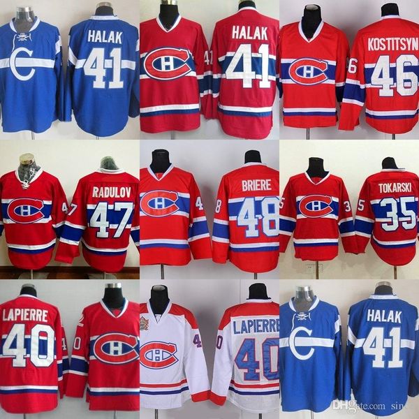 men's montréal canadiens #35 tokarski #40 lapierre #41 halak #46 kostitsyn #47 alexander radulov #48 briere red white blue ice hockey j, Black;red
men's montréal canadiens #35 tokarski #40 lapierre #41 halak #46 kostitsyn #47 alexander radulov #48 briere red white blue ice hockey j, Black;red