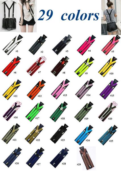 2.5cm women men clip-on suspenders y-shape adjustable braces solid color fancy dress 29 colors 20pcs wholesale, Black;white
2.5cm women men clip-on suspenders y-shape adjustable braces solid color fancy dress 29 colors 20pcs wholesale, Black;white