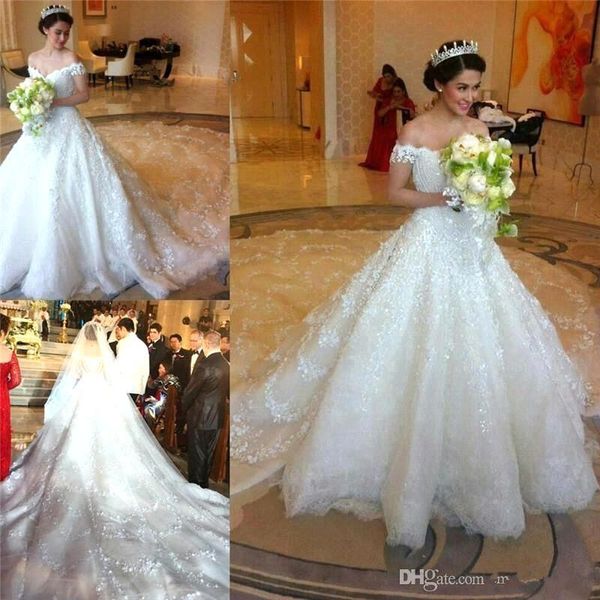 glamorous beaded cathedral train wedding dresses lace bridal gowns off the shoulder applique bridal dress customize vestidos de novia, White
glamorous beaded cathedral train wedding dresses lace bridal gowns off the shoulder applique bridal dress customize vestidos de novia, White