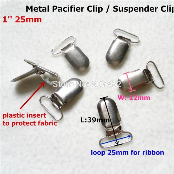 wholesale-100pcs/lot 1'' 25mm metal hook baby dummy pacifier holder clips suspender clip soother clips for 2.5cm ribbon
wholesale-100pcs/lot 1'' 25mm metal hook baby dummy pacifier holder clips suspender clip soother clips for 2.5cm ribbon
