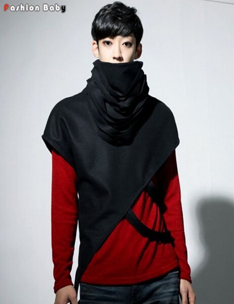 wholesale- new men's turtleneck t-shirt novelty fashion irregular capes straps design all-match t-shirts plus size s-3xl, White;black
wholesale- new men's turtleneck t-shirt novelty fashion irregular capes straps design all-match t-shirts plus size s-3xl, White;black