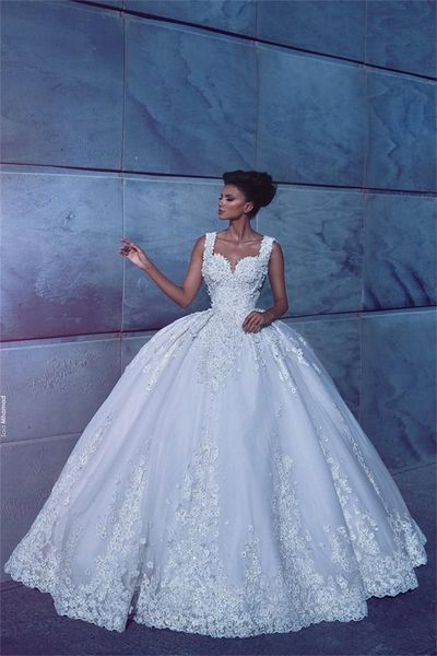 arabic sweetheart wedding dresses ball gown lace appliques vintage customized wedding gowns zipper back sweep train gorgeous bridal dress, White
arabic sweetheart wedding dresses ball gown lace appliques vintage customized wedding gowns zipper back sweep train gorgeous bridal dress, White