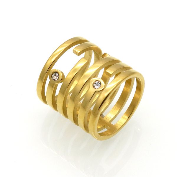 Punk Rings Wholesale Gold Color Geometric 6 Round Wire Ring For Women CZ rhinestone Ring Bague Anelli Donna Anillos Mujer
Punk Rings Wholesale Gold Color Geometric 6 Round Wire Ring For Women CZ rhinestone Ring Bague Anelli Donna Anillos Mujer