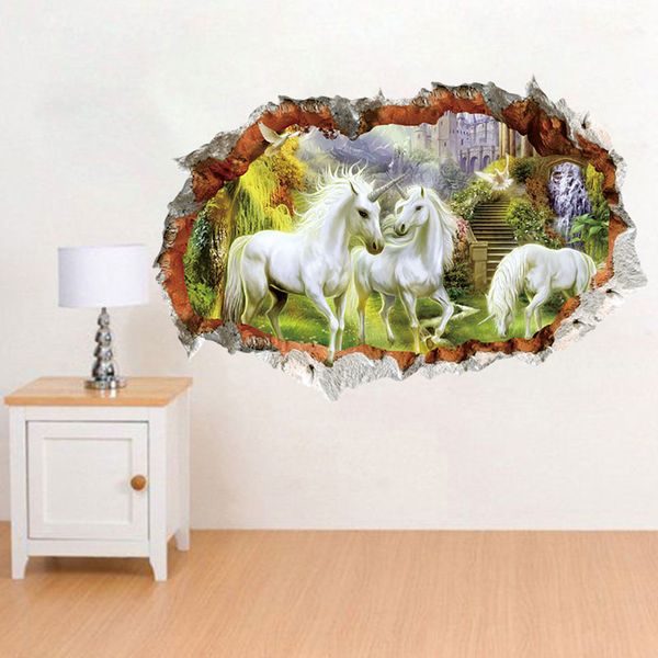 3d window art mural wall stickers white horse forest wall decoration paper poster view window decal ing
3d window art mural wall stickers white horse forest wall decoration paper poster view window decal ing