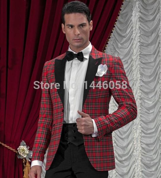 wholesale- 2017 new arrival one button classic plaid groom tuxedos groomsmen men's wedding prom suits bridegroom (jacket+pants+girdle+t, White;black
wholesale- 2017 new arrival one button classic plaid groom tuxedos groomsmen men's wedding prom suits bridegroom (jacket+pants+girdle+t, White;black