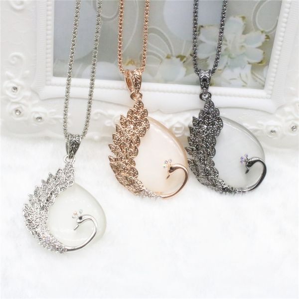 Vintage fine necklace opal peacock necklace pendant alloy long necklace for women party necklace fa hion acce orie, Silver
Vintage fine necklace opal peacock necklace pendant alloy long necklace for women party necklace fa hion acce orie, Silver