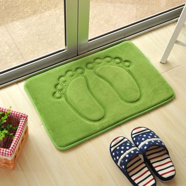 

wholesale-40*60cm foot shaped bath mat waterproof non-slip slow rebound memory foam bath mat bathroom ing