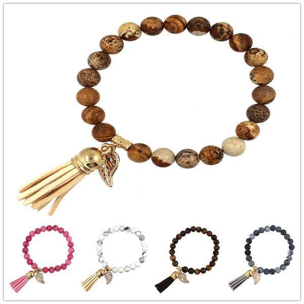 fashion natural stone bead turquoise agate tassel leaves charm bracelets bangle for women jewelry sg0022, Black
fashion natural stone bead turquoise agate tassel leaves charm bracelets bangle for women jewelry sg0022, Black