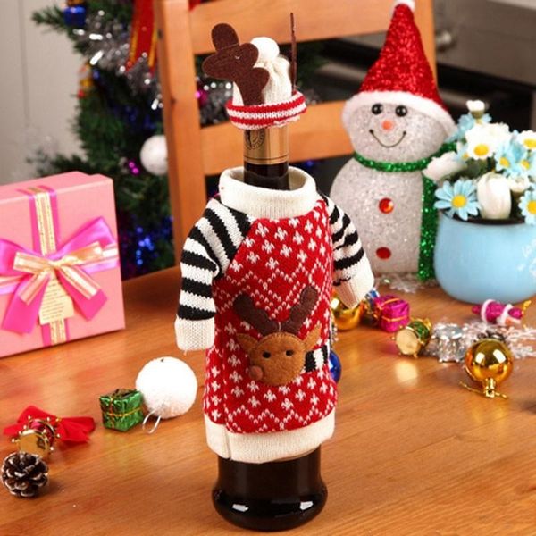 cute sweater wine bottle cover bags santa claus dinner table christmas decoration clothes with hats home party decors
cute sweater wine bottle cover bags santa claus dinner table christmas decoration clothes with hats home party decors