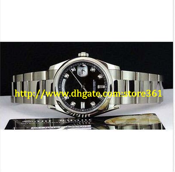 store361 new arrive men's 18kt white gold president black diamond 118209, Slivery;brown
store361 new arrive men's 18kt white gold president black diamond 118209, Slivery;brown