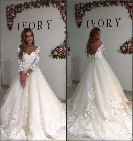 vintage style lace свадебные платья новый аппликация a-line 3/4 с длинным рукавом off-плечу тюль свадебные платья платье de noiva сшитое w99, White
vintage style lace свадебные платья новый аппликация a-line 3/4 с длинным рукавом off-плечу тюль свадебные платья платье de noiva сшитое w99, White
