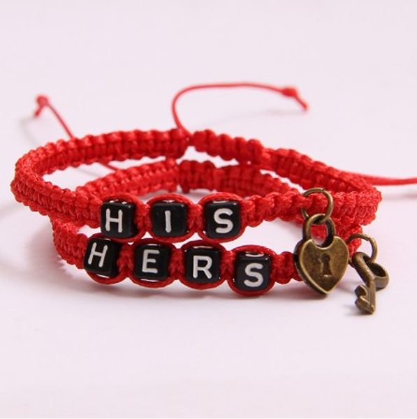 his /hers key lock pendant bracelets nylon woven lovers bracelets charms gifts for others wrap bracelets, Golden;silver
his /hers key lock pendant bracelets nylon woven lovers bracelets charms gifts for others wrap bracelets, Golden;silver