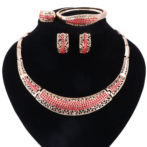 6 colors crystal women gold plated silver plated boho jewelry sets with earrings statement necklace for party wedding necklace, Black
6 colors crystal women gold plated silver plated boho jewelry sets with earrings statement necklace for party wedding necklace, Black