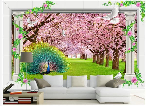 p custom any size cherry blossom road grass peacock roman column flower vine 3d tv background wall
p custom any size cherry blossom road grass peacock roman column flower vine 3d tv background wall