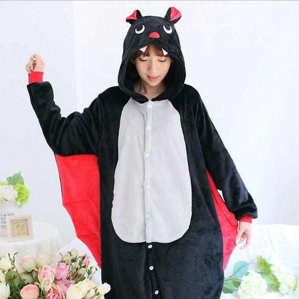 wholesale- pajamas animal pajamas for adults pijama black bats full sleeve hooded pajama sets sleepwear couples pajamas, Black;red
wholesale- pajamas animal pajamas for adults pijama black bats full sleeve hooded pajama sets sleepwear couples pajamas, Black;red