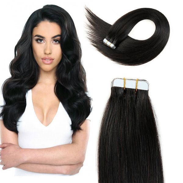 brazilian remy straight tape in hair extensions human hair 20pcs pu skin weft unprocessed human hair extensions can be dyed, Black
brazilian remy straight tape in hair extensions human hair 20pcs pu skin weft unprocessed human hair extensions can be dyed, Black