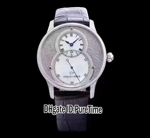 New jaquet droz j014014272 grande econde cote de geneve diamond bezel ilver dial a23j automatic men watch black leather trap puretime
New jaquet droz j014014272 grande econde cote de geneve diamond bezel ilver dial a23j automatic men watch black leather trap puretime
