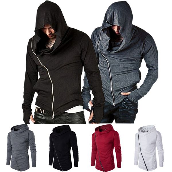 men's t-shirt 2017 spring and autumn new fashion casual personality zipper hooded sweater solid color long-sleeved popular models, White;black
men's t-shirt 2017 spring and autumn new fashion casual personality zipper hooded sweater solid color long-sleeved popular models, White;black
