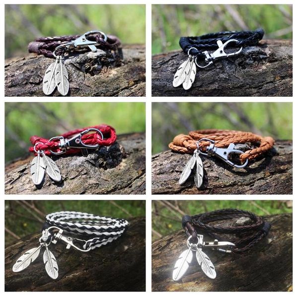 sleeve leather rope multilayer braided bracelet feather key chain leather bracelet fb023 mix order 20 pieces a lot beaded, strands, Black
sleeve leather rope multilayer braided bracelet feather key chain leather bracelet fb023 mix order 20 pieces a lot beaded, strands, Black