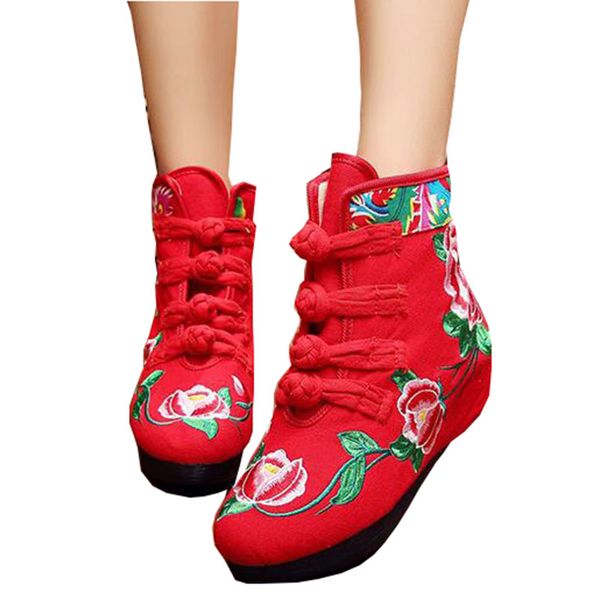 new women vintage embroidery boots flower print red cloth boots fashion ankle boots lover shoes ing, Black
new women vintage embroidery boots flower print red cloth boots fashion ankle boots lover shoes ing, Black