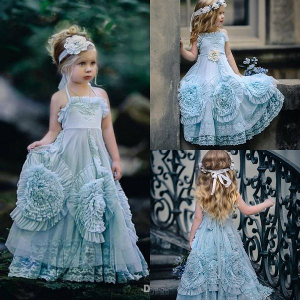 boho ruffles flower girls dresses for weddings a-line halter kids pageant dress floor length beach birthday first communion gowns, White;blue
boho ruffles flower girls dresses for weddings a-line halter kids pageant dress floor length beach birthday first communion gowns, White;blue