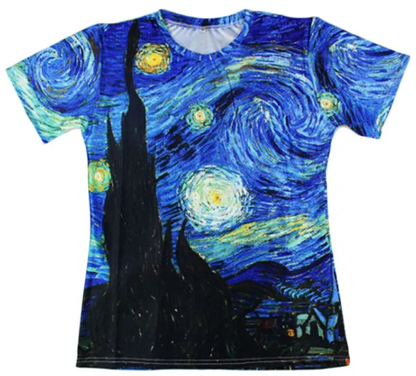

Новейшая мода лето Мужчины / Женщины Винсент Ван Гог картина маслом Звездная ночь